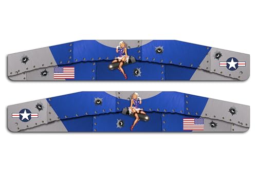Image of Universal Mud Flap Splash Guard Stainless Steel Weights for Semi Trailer Trucks - 3 inch x 18 inch - 2 Piece Set - Subdued (T-Bomber (Blue Color))