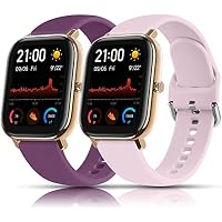 Cinturino Silicone 20mm Per Amazfit GTS, GTS 2, GTS 3, GTS 4, Bip E Altri Smartwatch - Regolabile E Comodo - copertina
