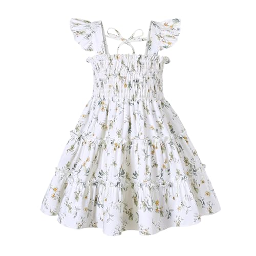 YOUNGER TREE Toddler Girl Dress Kids Sleeveless Ruffle Dresses for