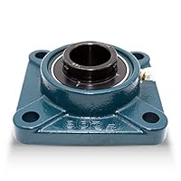 DOJA Barcelona | Vierkant Flanschlager mit Gehäuse UCF 205 | Kugellager UC205 für Welle Ø 25mm | Gehäuse F205 | Stahlkugellager | Kugellager und Lager für Industrie und allgemeine Anwendungen