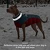 FUAMEY Dog Coat for Small Dogs,Waterproof Dog Winter Jacket with Harness Built in Puppy Cold Weather Coats Reflective Pet Vest with Zipper Warm Fleece Dogs Snowsuit Windproof Dark Blue S #4