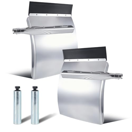 Stainless Steel Quarter Fender 24 x 29inch for Semi Truck All Weather Resistance Universal Fit | 1.5mm Thickness | Easy Bolt-On Installation 1 Set (Triangle)