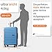 Cocoono Hartschalenkoffer XL Groß - 100L Volumen - 158cm Gurtmaß - 8 Rollen 360° drehbar - Leichter Koffer mit TSA Schloss & Teleskopgestänge - Reisekoffer mit Rollen, Trolley (blau, XL)
