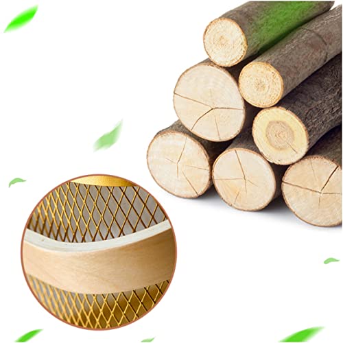 Cesta de malla metálica con asa de madera para organizar cocinas, picnics y despensas 6