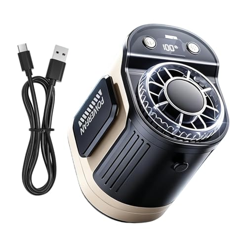 Portable Waist Fan Clip On, Waist Fans | 3600mAh Rechargeable 5-speed Wearable | Portable Shirt Belt Personal Fan For Camping Hi