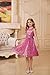 GRACE KARIN Girls Dress Size 12-14 Hot Pink Ruffle Glitter Formal Girls Fashion