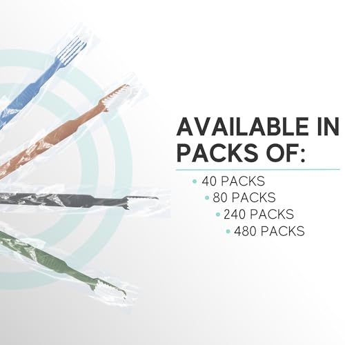 Image of Avistar 240 Prepasted Disposable Toothbrushes Individually Wrapped - Single Use Pre Pasted Disposable Toothbrushes with Toothpaste Built in - Waterless Toothbrush for Travel, Guests, Hotel, & Camping
