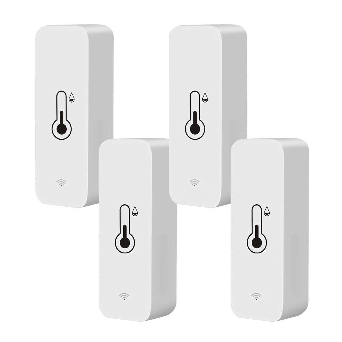 pour Tuya Lot de 4 Hygromètres Intelligents De Température Et D'humidité WIFI, WIFI Température et Capteur D'humidité Pour Hygromètre Intelligent Pour Serre Domestique Moniteur à Distance Et Alerte