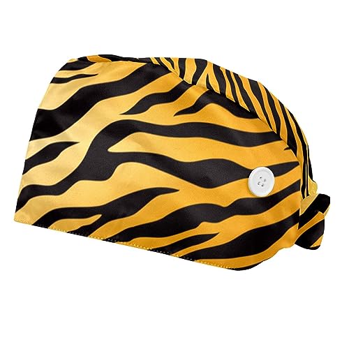 Chapeaux de travail ajustables VERED motif peau de tigre x2