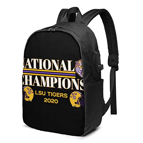 AOOEDM LSU National Champions 2020 Regalo de fútbol Mochila USB de Viaje de Moda  Mochilas