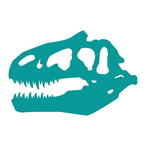 Dark Spark Decals Allosaurus Skull 10 inch Turquoise Indoor Outdoor Vinyl Decal