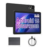 ICONLINK Tablet Android de 10 polegadas com capa 20 GB de RAM + 128 GB de ROM, bateria de 6000 mAh tablet Android de 10 polegadas, câmera dupla de 2 MP + 8 MP, tela sensível ao toque IPS HD de 10,1
