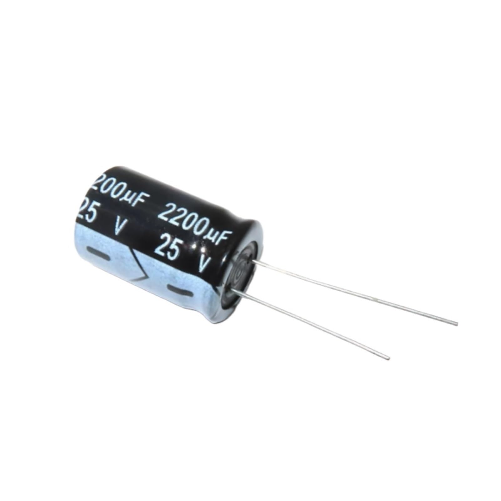 Condensador 25V 2200uF contra zumbidos en fuentes de alimentación de 13x20mm