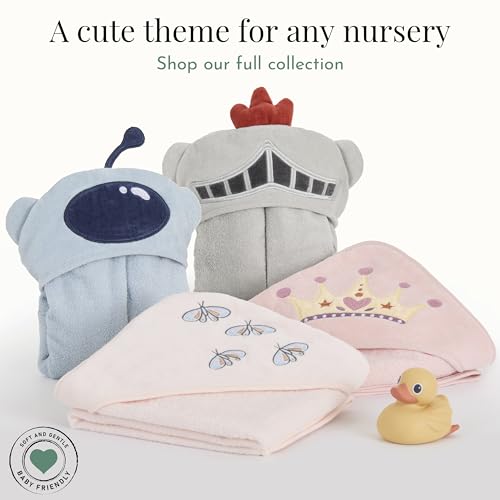 Image of Evolur Secret Garden 6 pc Baby Gift Set, Includes Hooded Towel & 5pc Wash Cloths, Soft and 100% Cotton Woven, for Newborn, Infants and Toddlers 0-9 Months
