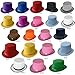 hokojix British Style Adult/Kids Flat Top Hat Prom Carnivals Party Costume Felt Magician Hat for Carnivals Show Rave Party