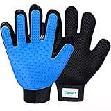 ZepetZ (1 Pair) Pet Hair Remover Gloves – Blue, Reusable Grooming Gloves for Dogs, Cats & Horses, Gentle Deshedding, Bathing & Massaging, Anti-Shedding Tool for Pet Hair Removal 1 Pair