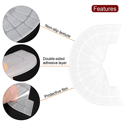 Image of HARFINGTON 1pair Shoe Sole Protector for Sneakers Size 7-8 Non Slip Pad Heel Plates Repair for Men and Women, Transparent