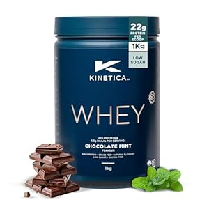 Kinetica Sports Whey Protein Powder -Chocolate Mint Flavour |22g Protein/Serve, 33 Servings/1Kg Pack |Gluten Free Supplement |Optimum for Muscle Growth & Recovery |Mixes Well with Water, Milk & Shakes