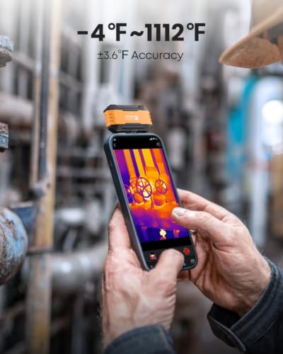 Image of Thermal Master P1 Thermal Camera for USB-C iOS /Android 320x240 Resolution | -4F to 1112F, ±3.6℉ Accuracy Thermal Imaging Camera for Home, HVAC, Electrical Inspections (P1 Blaze Orange)