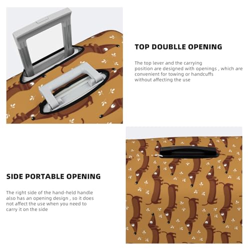 Travel Luggage Cover - Dachshund Dog Puppy No.1051 Washable Suitcase Covers Protector Fits 18-32 Inch Luggage3