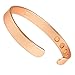 Copper Compression Pure Copper Bracelet for Arthritis - 99.9% Pure Copper Magnetic Therapy 12 Magnet Bangle Bracelet for Men + Women. Therapeutic Golf Bracelets, Carpal Tunnel, RSI Joint Pain