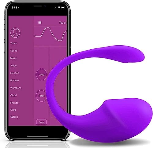 Portable Wireless Remote Control Massager with Bluetooth, Soft Silicone Body, 10 Mode Relaxation...