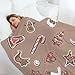 Rustic Brown Christmas Gingerbread and Candy Cane Fleece Sofa Throw Blanket Soft Sofa Throw Twin Blankets for Mom Adults, Trow Blanket Over Bed Decor Bedroom Decor for Home Birthday Gift Chair