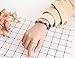 Jstyle 4Pcs Hematite Bead Bracelet for Men Women 8mm Stone Beads Bracelet Elastic Natural Stone Bracelet Bangle