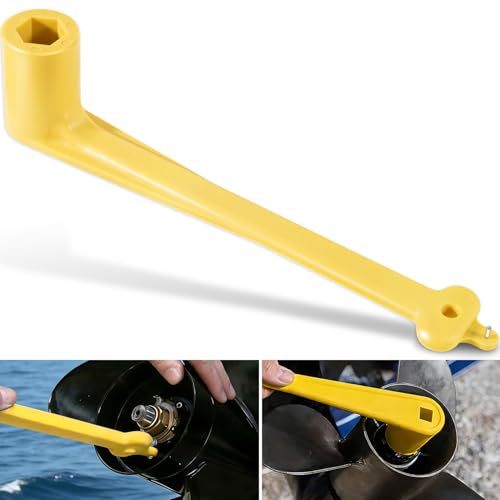 Camoo Polymer Propeller Wrench 1-1/16 Nut Wrench for Mercury OMC Mercruiser Alpha Johnson Evinrude 40HP & UP Replaces 91-859046Q4 Light Weight Yellow Rustproof Plastic (27mm)