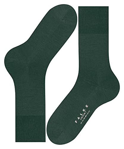 FALKE Herren Socken Airport M So Wolle Baumwolle einfarbig 1 Paar, Grün Hunter Green 7441, 43-44