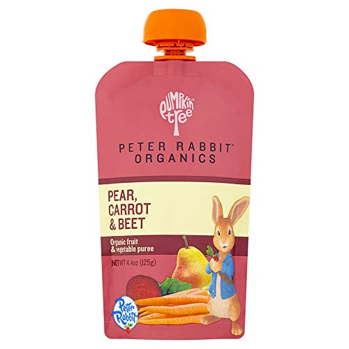 Peter Rabbit Organics Beet, Carrot and Pear, 4.4 Ounce Pouches, Pack of 10