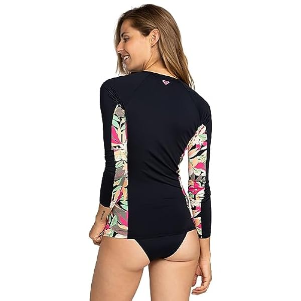 Roxy LS Zip Lycra Parte Superior de Bikini para Mujer