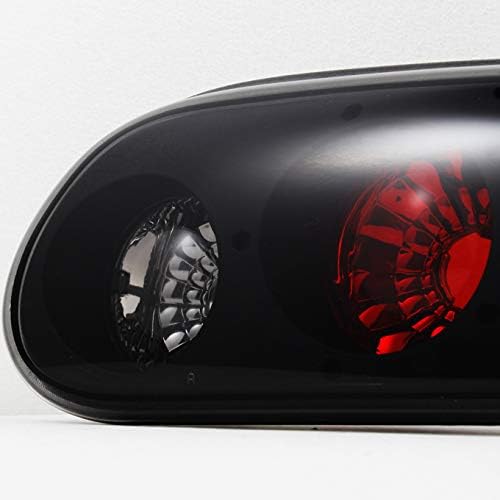 AKKON - For 1993-2002 Chevrolet Camaro Driver + Passenger Black Smoked Replacement Tail Lights Tail Lamps Pair