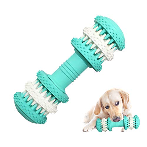 AEITPET Hundespielzeug unzerstörbar Kauspielzeug Hunde Snackknochen Spielzeug Hundezahnbürste, Ungiftig, Robust Naturkautschuk Leckerli befüllbar (Green, small) Cover