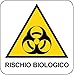 ADESIVO PERICOLO RISCHIO BIOLOGICO (120 x 180 mm)