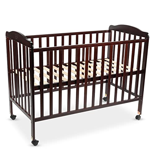 Image of LuvLap C - 60 Baby Wooden Cot, New Zealand Pinewood Furniture, for New Born to 24 Months, Without Mattress (Cherry Red)