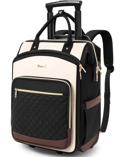 Rolling Backpack for Women 16 Inch