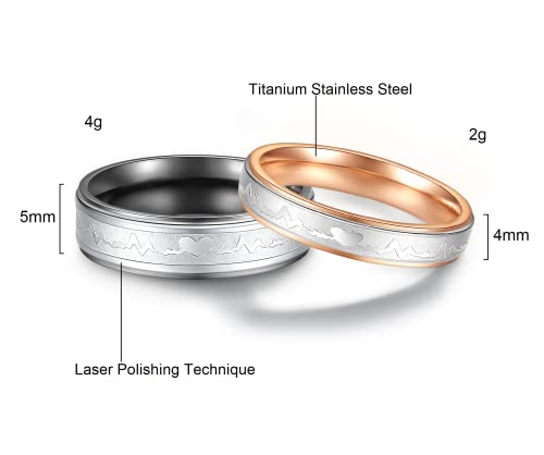 Global Jewelry Titanium Stainless Steel We Love Each Other Wedding Band Set Anniversary/Engagement/Promise/Couple Ring Best Gift #TOP3