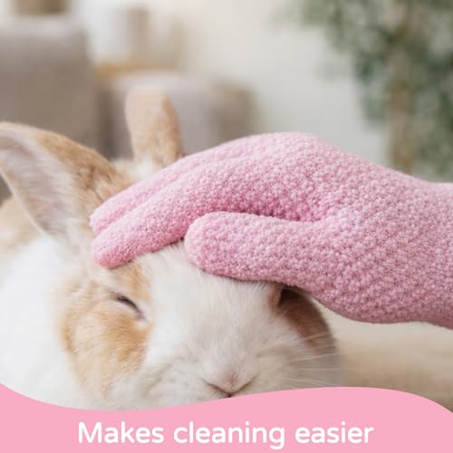 Kaninchen BüRste, 9 StüCk Rosa Kaninchen PflegebüRste, Kaninche Pflege Set Mit Nagelknipser Und Trimmer Haustier Haarentferner Lang FüR Hasen Welpen KäTzchen Meerschweinchen Frettchen Kleine Tiere