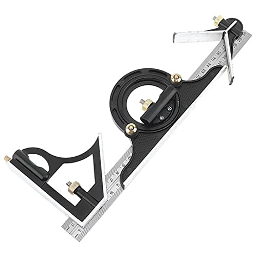 Regla ajustable 3 en 1 con goniómetro 180° NSUQOA miniatura 2