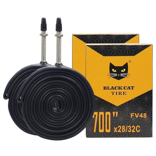 2 Pcs 700x23C/25C 700x28C/32C Fahrradschlauch 48mm FV Presta Valve 700C Fahrradschlauch for Road Bike/City Bike (700x28C/32C 2pc)