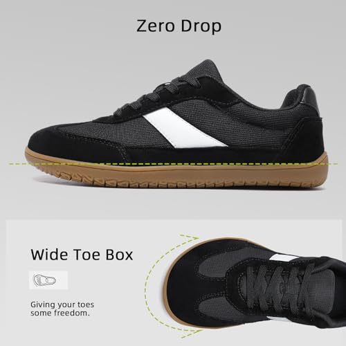 HSQ Womens Casual Fashion Barefoot Shoes | Wide Toe | Minimalist | Zero Drop | Lightweight Breathable Walking Shoes2