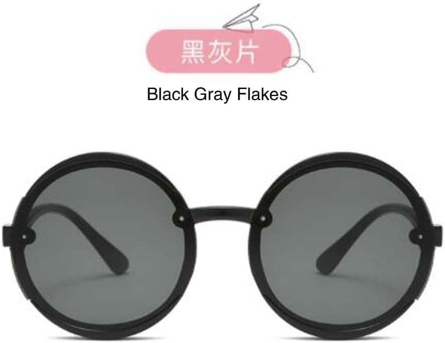 Round Two-tone Children's Sunglasses Cute for Men and Women Anti-UV Glasses