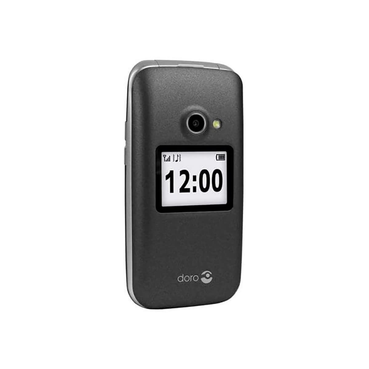 Doro 2424 GSM Mobiltelefon im eleganten Klappdesign Graphit/Silber