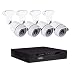Tonton 8CH Full HD 1080P Security Camera System, Surveillance Video Recorder and (4) 2.0MP 1920TVL Waterproof Outdoor Indoor CCTV Bullet Camera with Face Detection and Perimeter Protection(NO HDD)