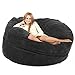 Ninhao 6FT Bean Bag Covers Only Beanless Bag Stuhl Sitzsackabdeckung für Stofftiere Tiere Aufbewahrung Aufbewahrungslösung für Kissen Spielzeugdecken Stofftiere Kapazität (Color : Grey)