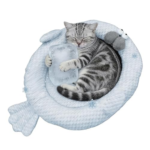 Cama refrescante para gatos para evitar el calor con almohadilla para perro 2