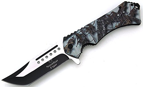 Snake Eye Tactical Action Assisted Folding Pocket Knife Outdoors Camping Fishing Hunting (Snow Camo) #TOP1