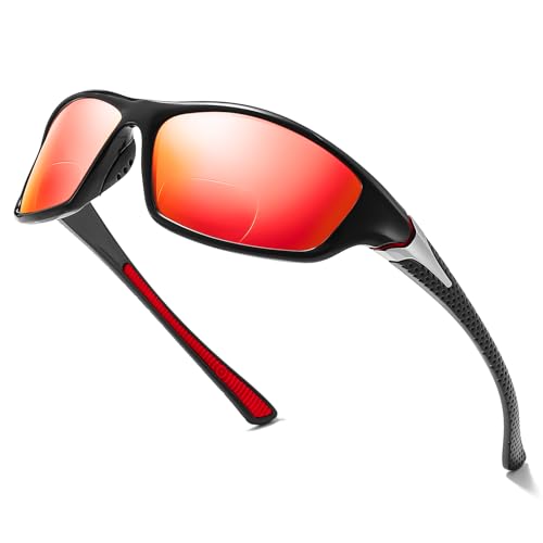 Image of Myiaur Bifocal Reading Sunglasses for Men Women, Wrap Around Sun Readers UV400 Protection for Sports Driving Fishing