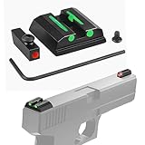 Aluminum Alloy Sights Perfectly Fits for Taurus G2C, G2S, G3 w/o,PT111 G2, PT140 G2, 709, 740, TX22 (Double Green)